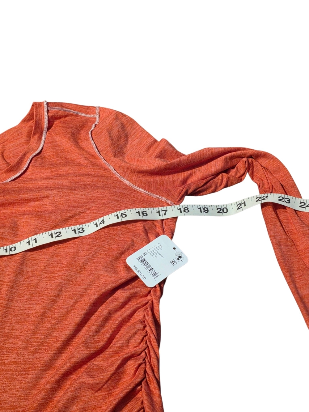 ​NWT FP Movement Free People Ruched Long-Sleeve Top – Winterberry / Dark Red Med - Picture 3 of 8